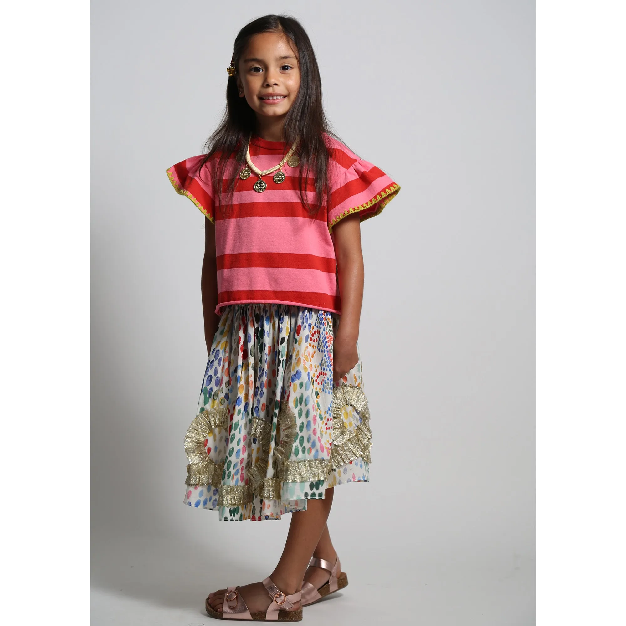 ALEXANDRA RIBBON PLEATED SKIRT