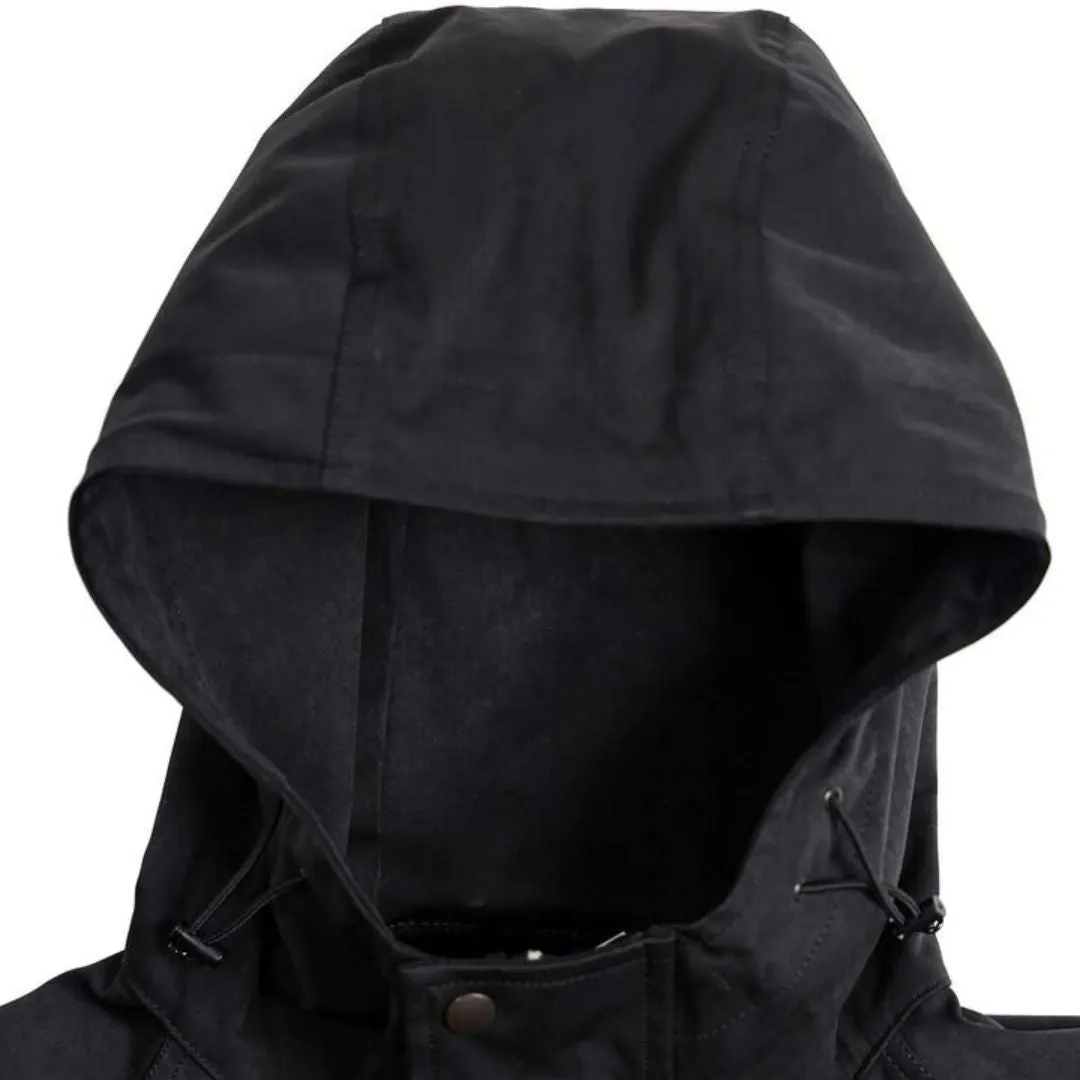 Black Trail Mountain Cotton Hooded Parka