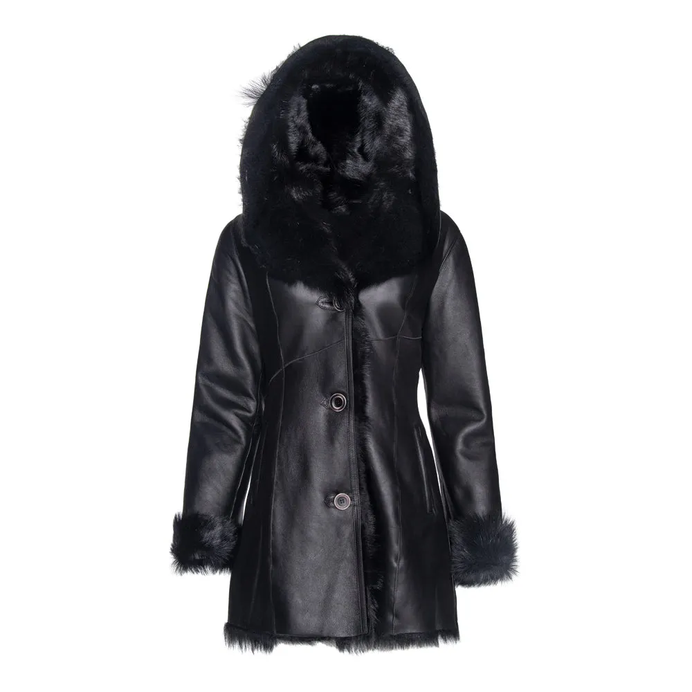 CODY Toscana Shearling Hooded Jacket