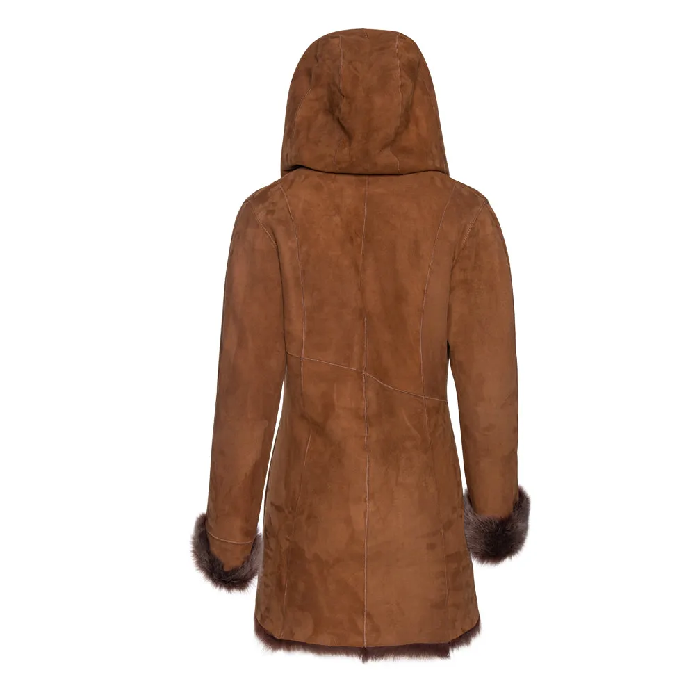 CODY Toscana Shearling Hooded Jacket