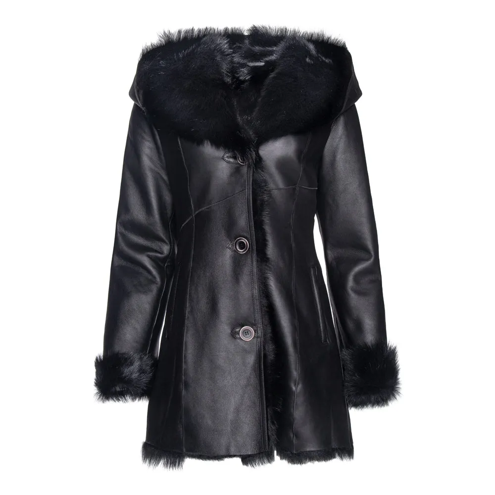 CODY Toscana Shearling Hooded Jacket