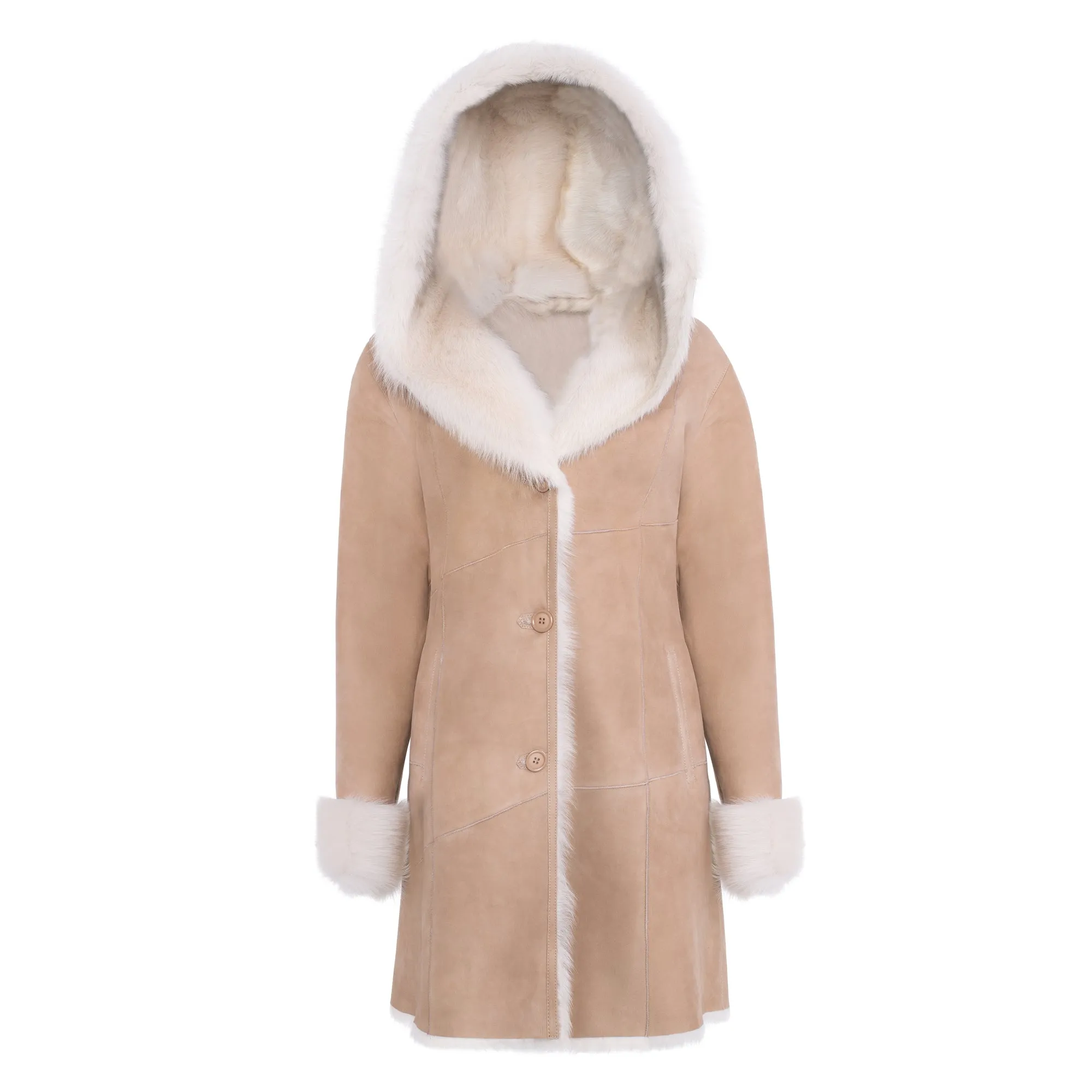 CODY Toscana Shearling Hooded Jacket