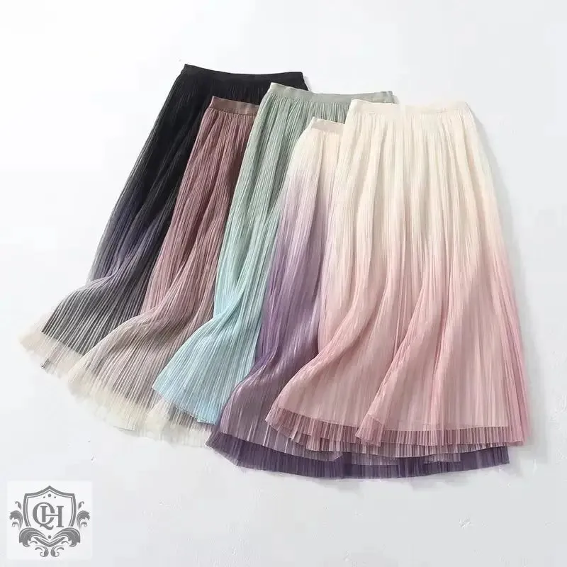 Colour Gradient Midi Skirt