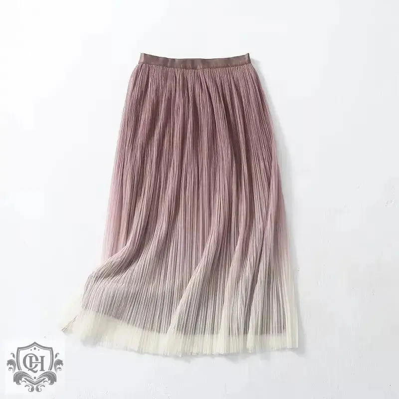 Colour Gradient Midi Skirt