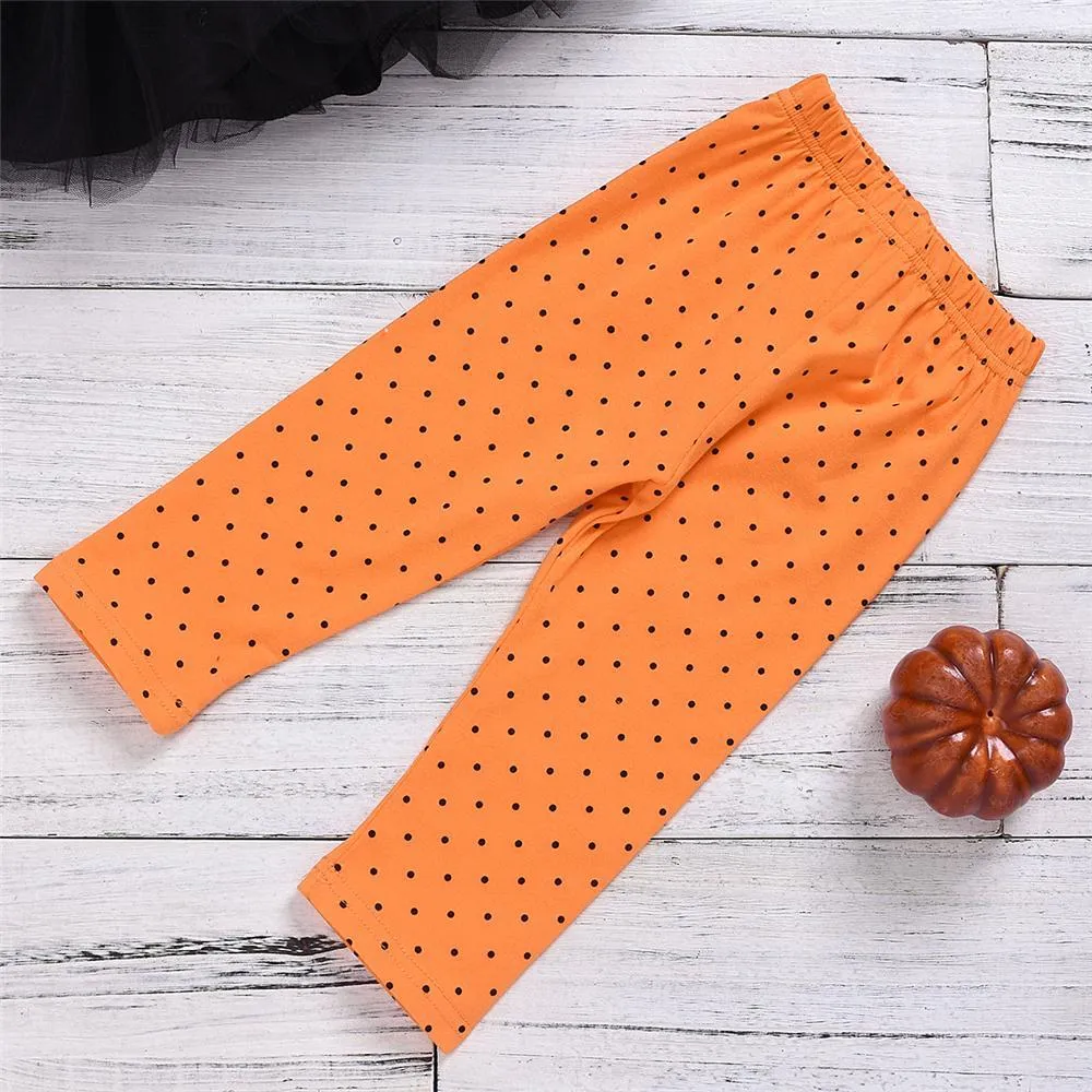 Girls Halloween Letter Long Sleeve Cosplay Dress & Pants Toddler Clothing Wholesale