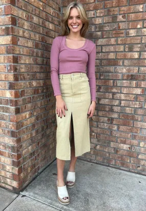 Indie Cargo Denim Skirt