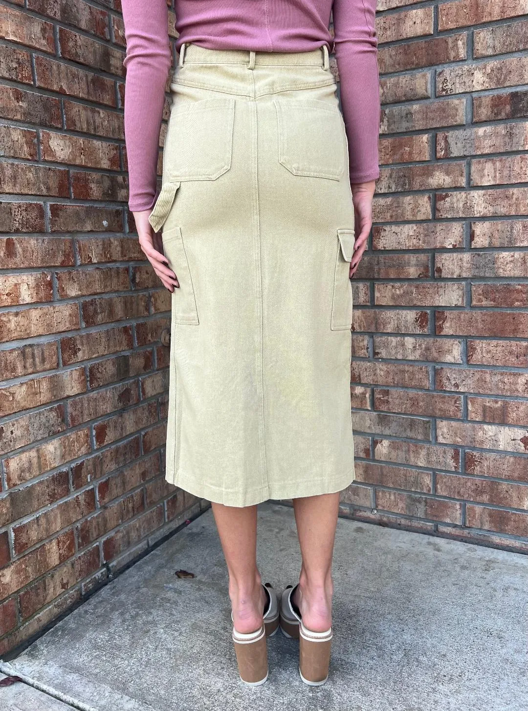 Indie Cargo Denim Skirt