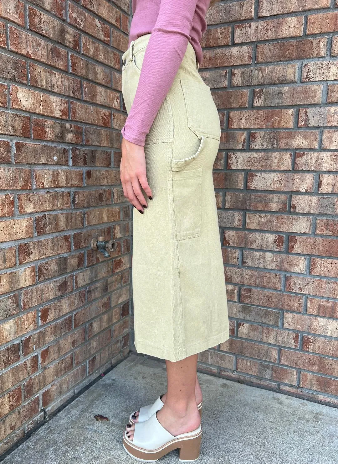 Indie Cargo Denim Skirt